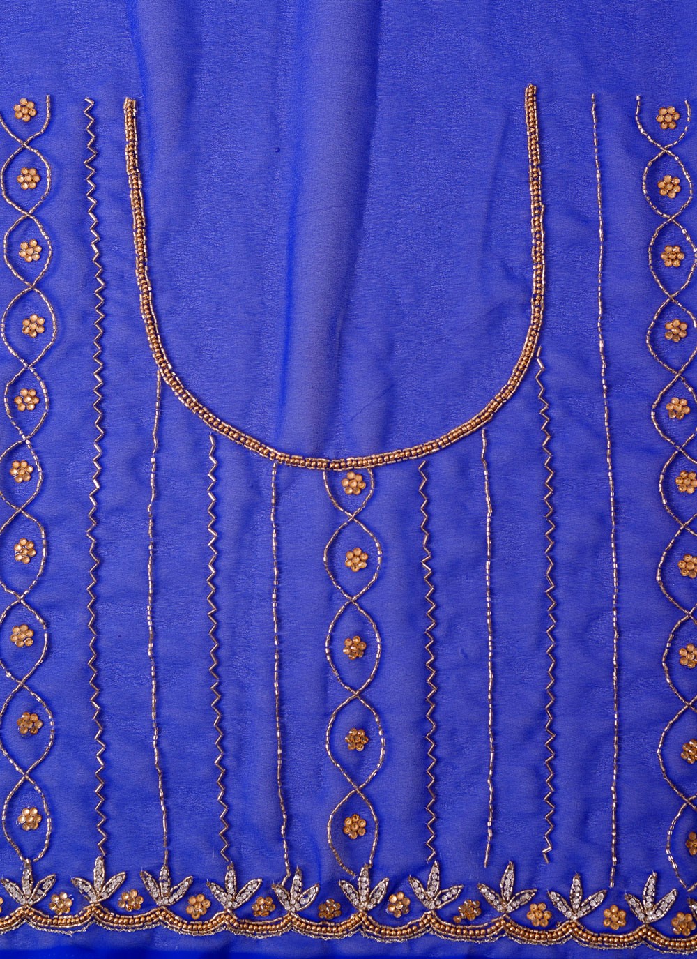 Classic Border Work Georgette Saree - S7887
