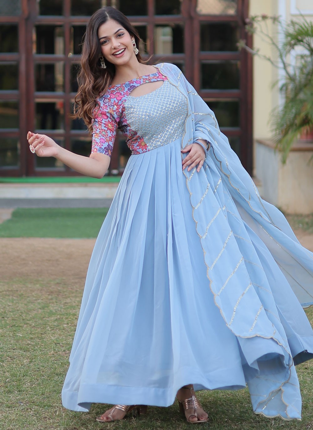 Faux Georgette Gown - G1332