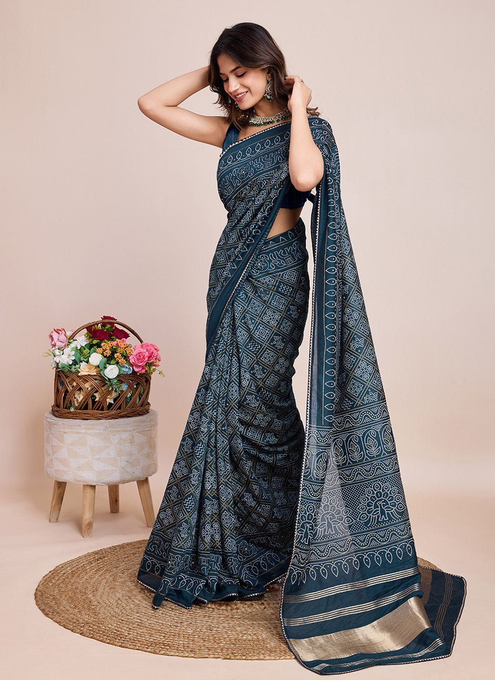 Classic Printed Cotton Silk Saree - S7900