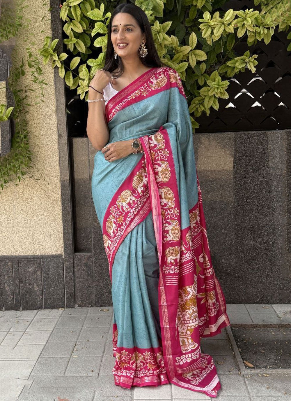 Printed Crepe Silk Saree - S11753
