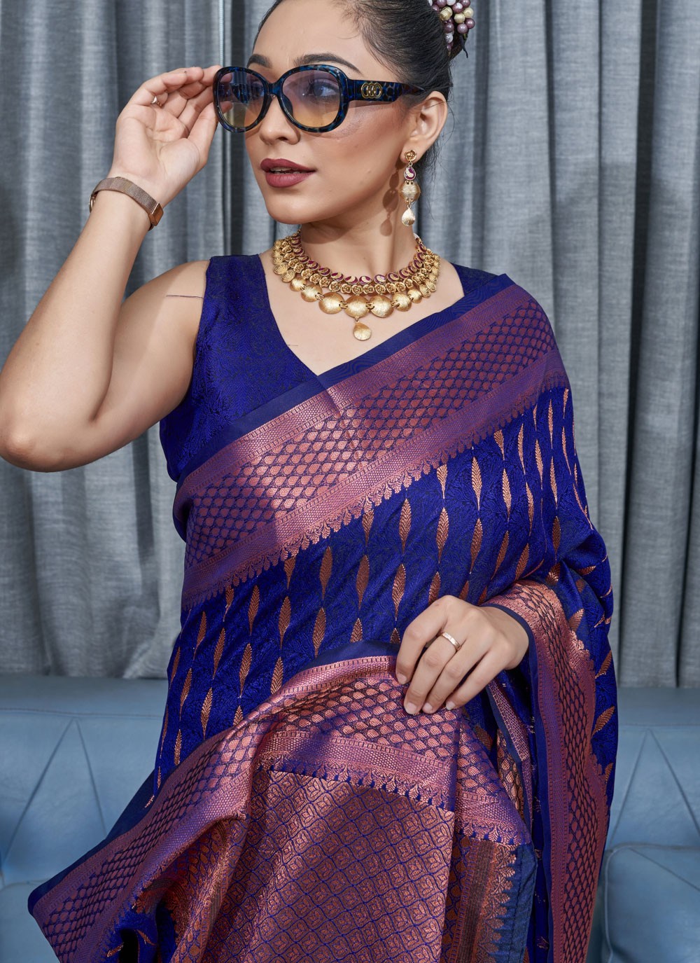 Traditional Jacquard Work Silk Saree - S2820