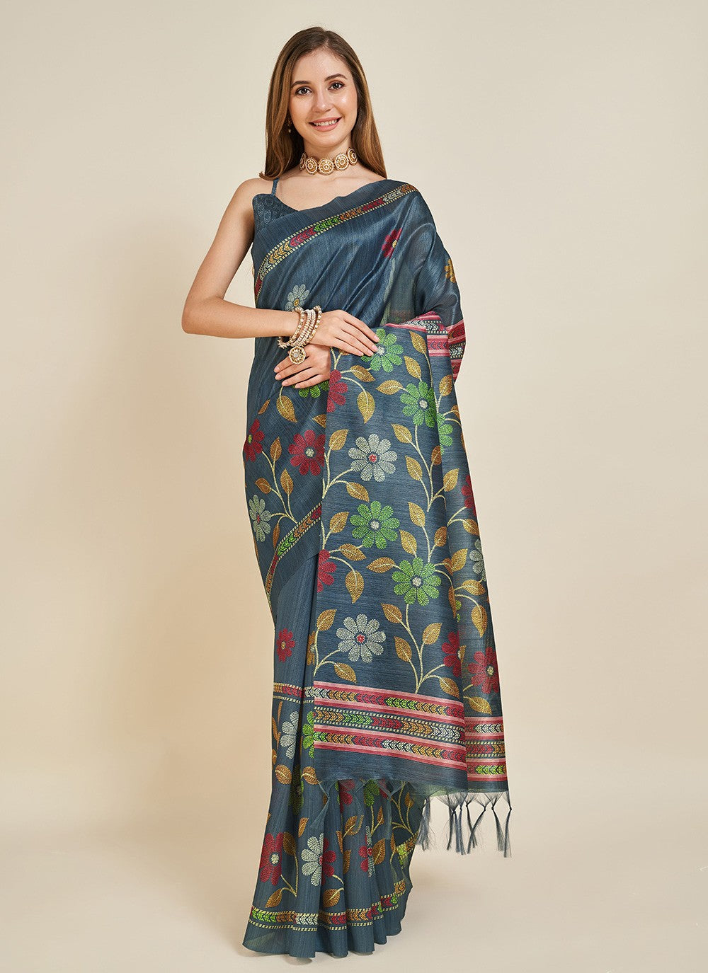 Casual Fancy Work Silk Saree - S5534