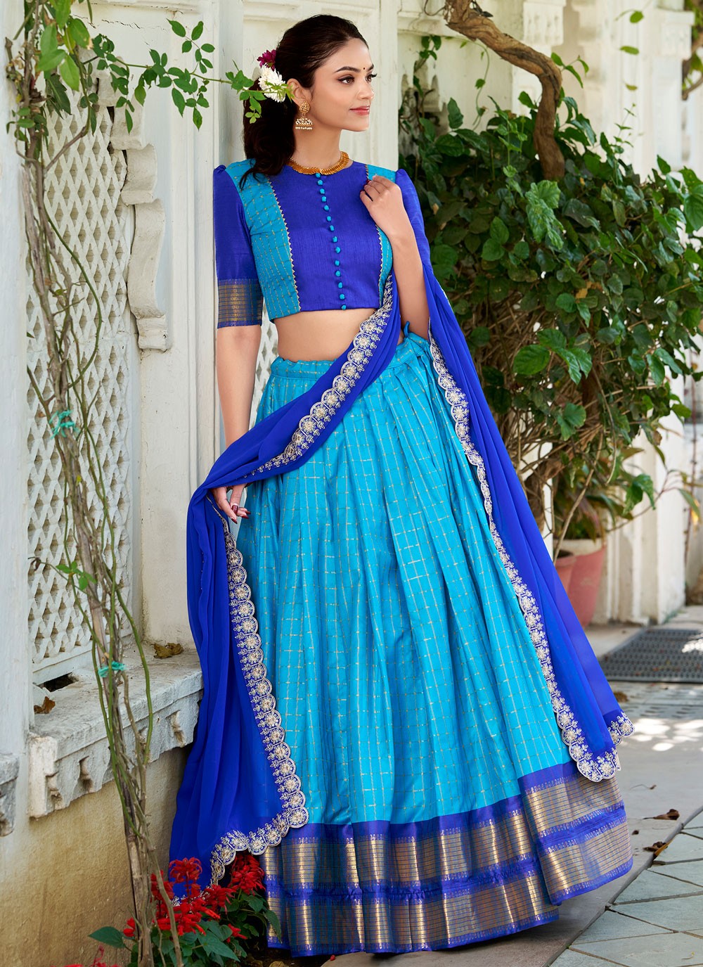 Fancy Fabric Ceremonial, Festival, Mehandi & Sangeet Readymade Lehenga Choli L3558