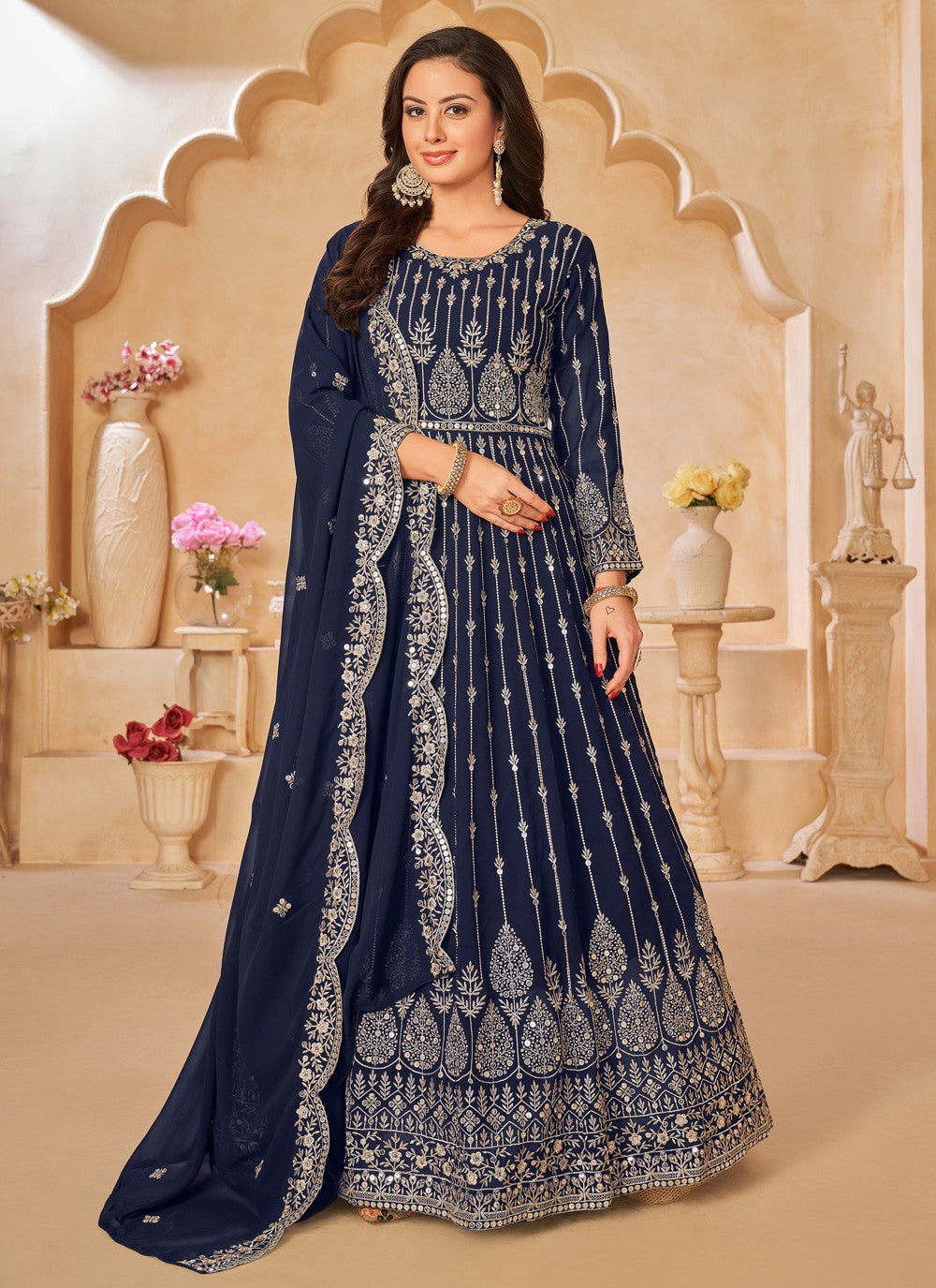 Faux Georgette Salwar Suit - T1488