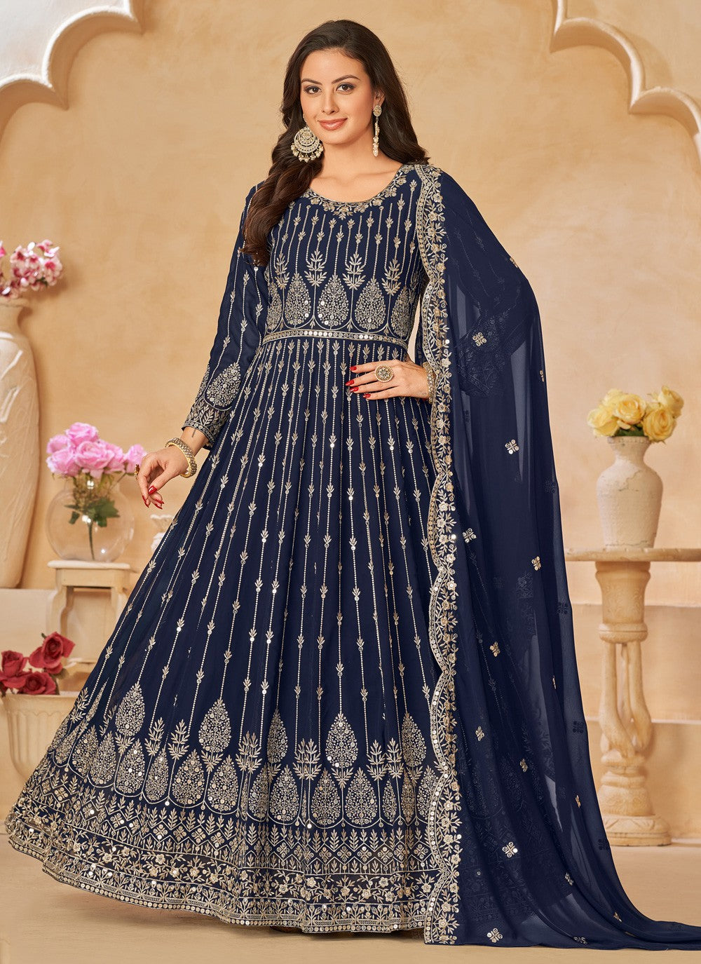 Faux Georgette Salwar Suit - T1488