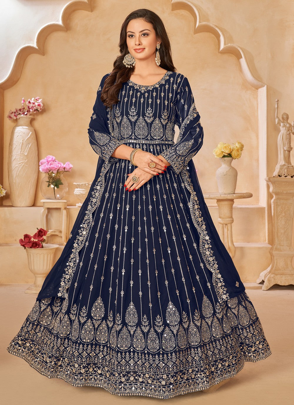 Faux Georgette Salwar Suit - T1488