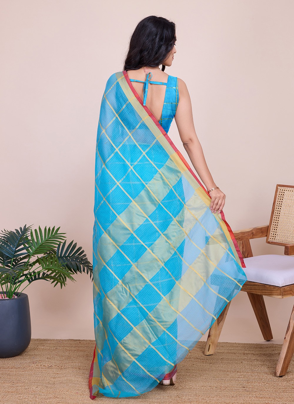 Classic Weaving Zari Kota Doriya Saree - S7921