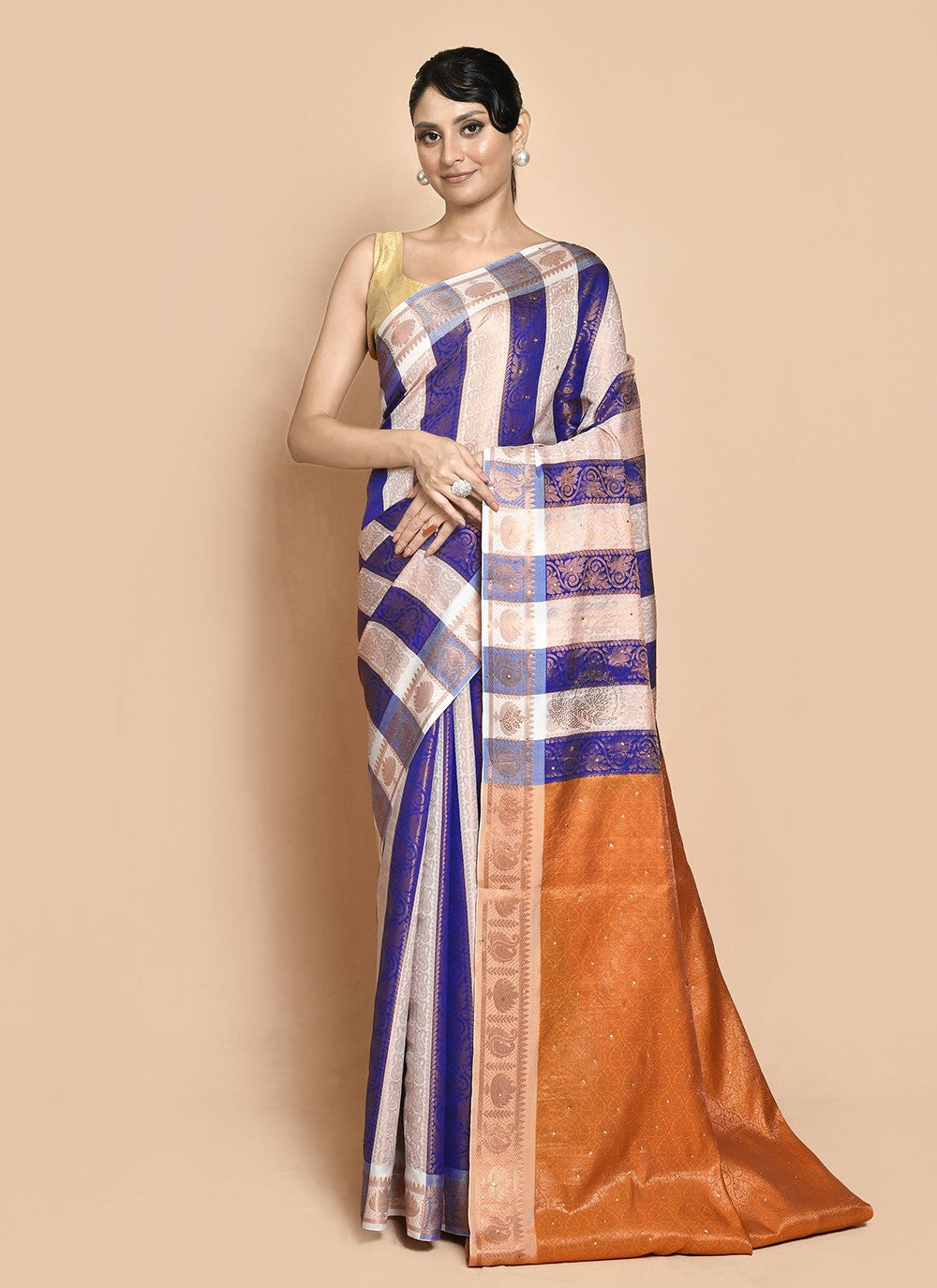 Classic Hand Embroidery Jimmy Chu Saree - S9269