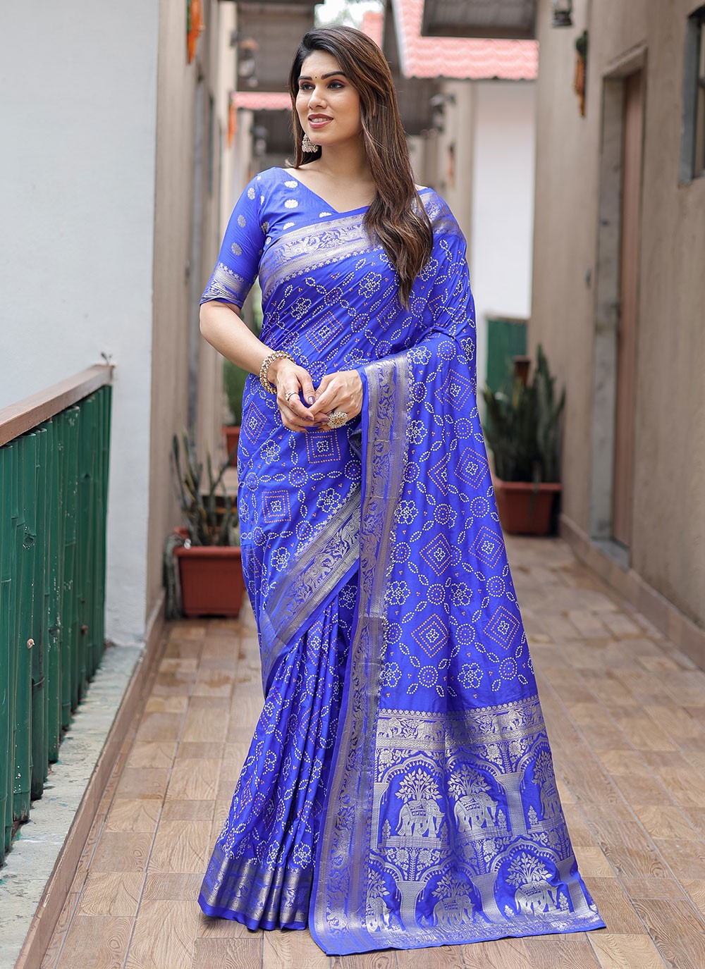 Classic Bandhej Silk Saree - S6919