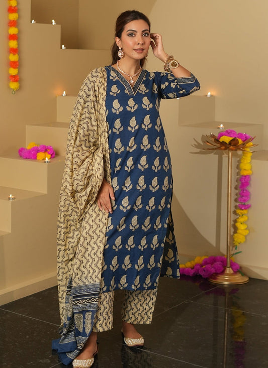 Archive Printed 316532 Blue T6756