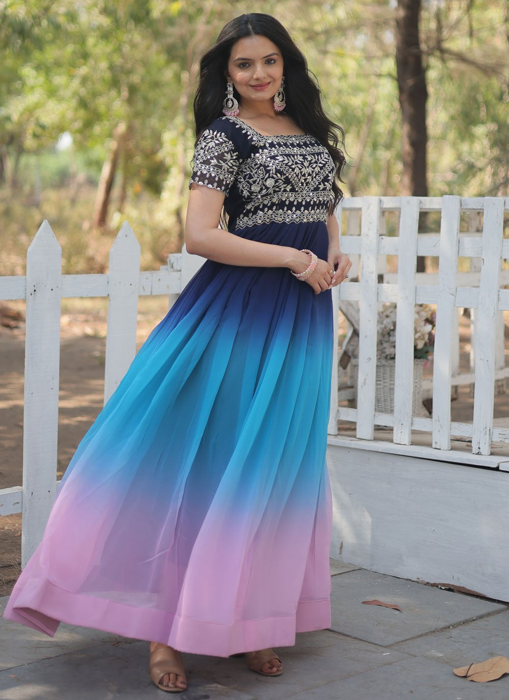 Faux Georgette Gown - G1468