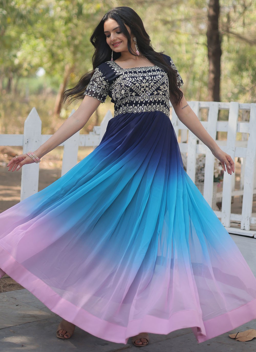 Faux Georgette Gown - G1468