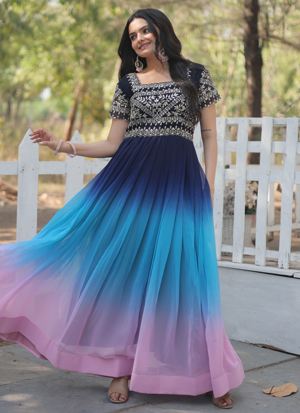 Faux Georgette Gown - G1468