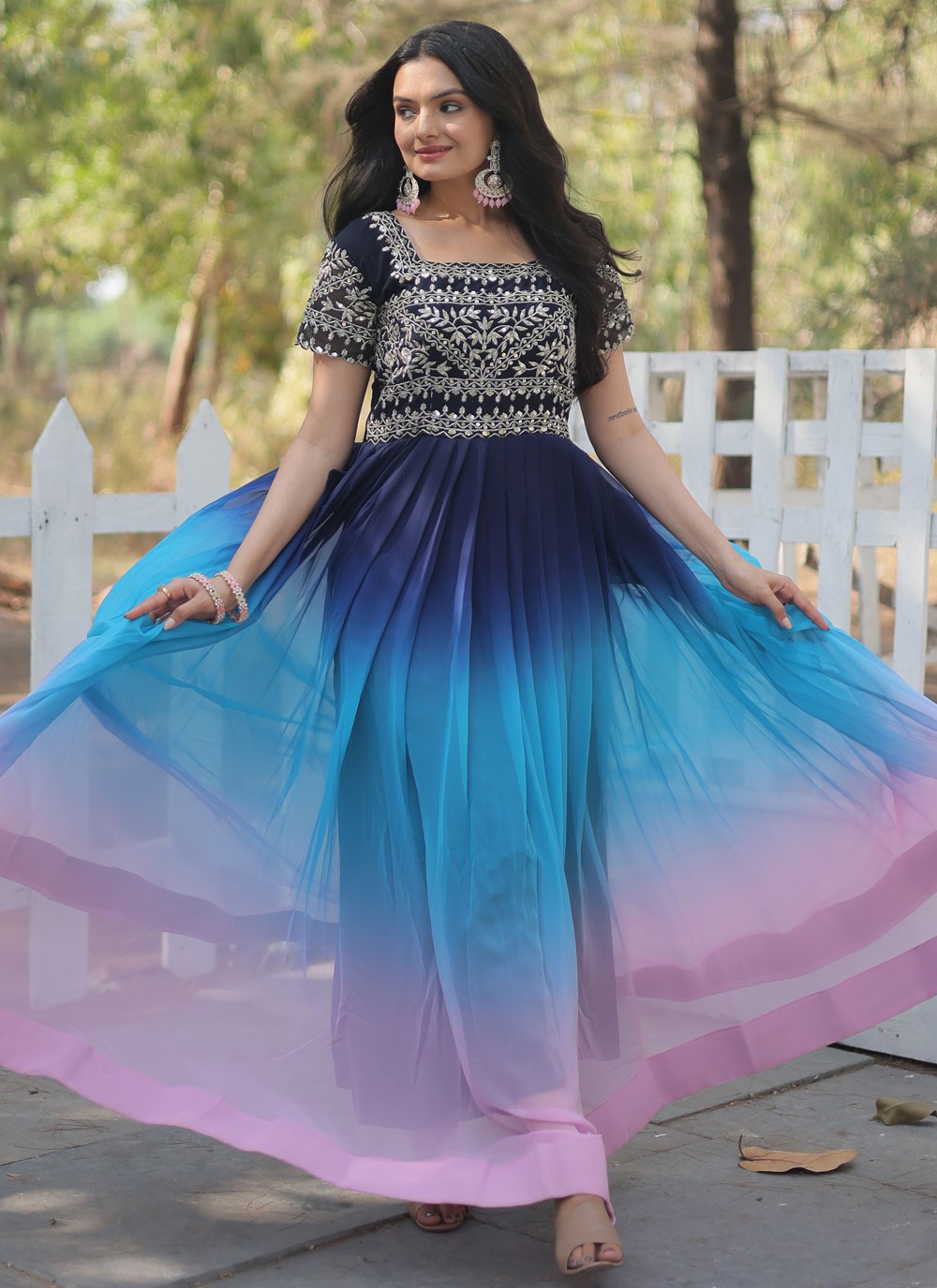 Faux Georgette Gown - G1468