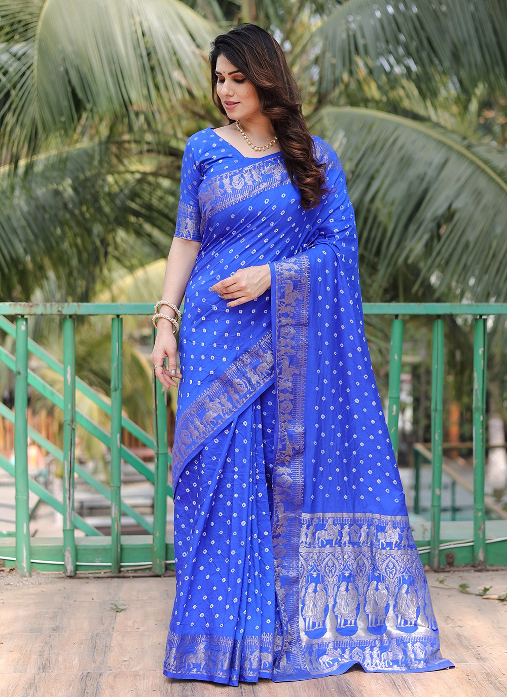 Classic Border Work Silk Saree - S9034