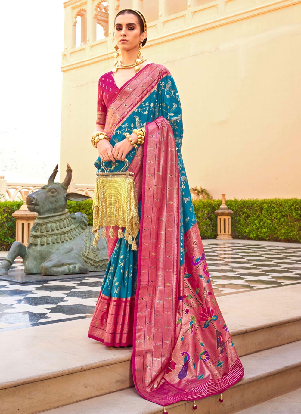 Casual Woven Silk Saree - S6088