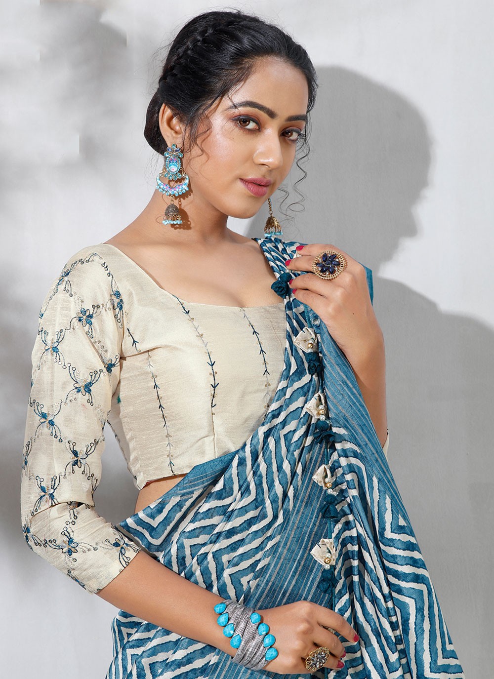 Classic Printed Silk Saree - S6800