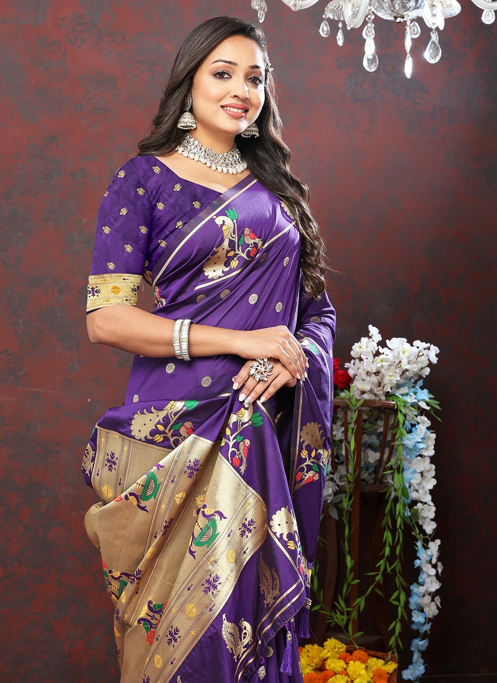 Trendy Meenakari Silk Saree - S4722