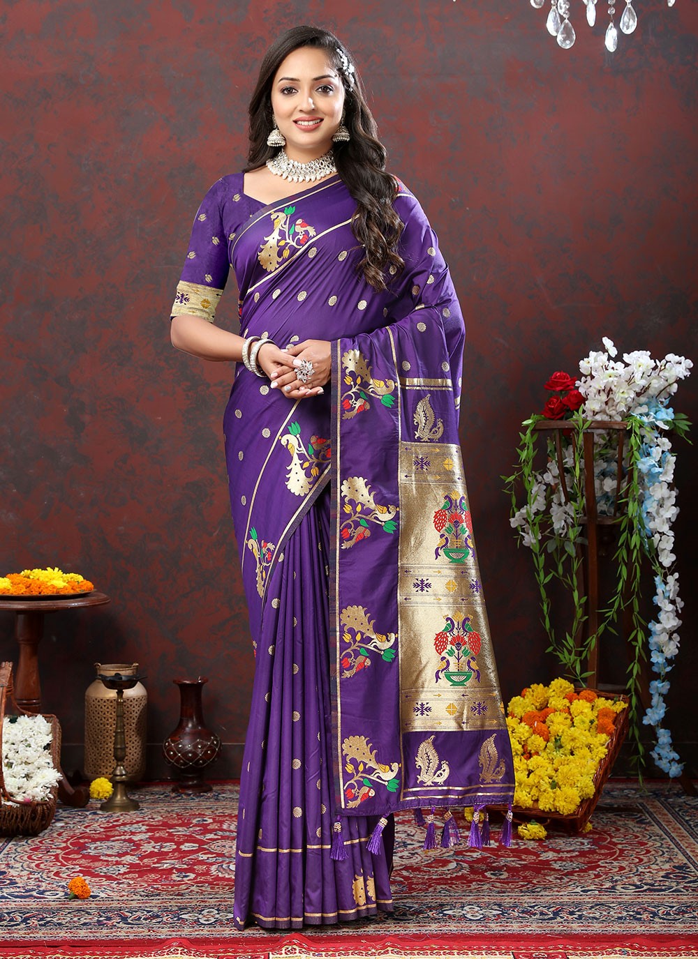 Trendy Meenakari Silk Saree - S4722