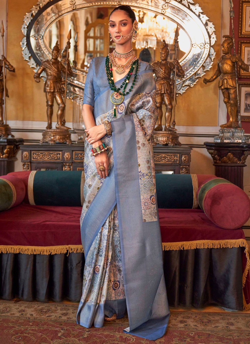 Classic Border Work Tussar Silk Saree - S9897