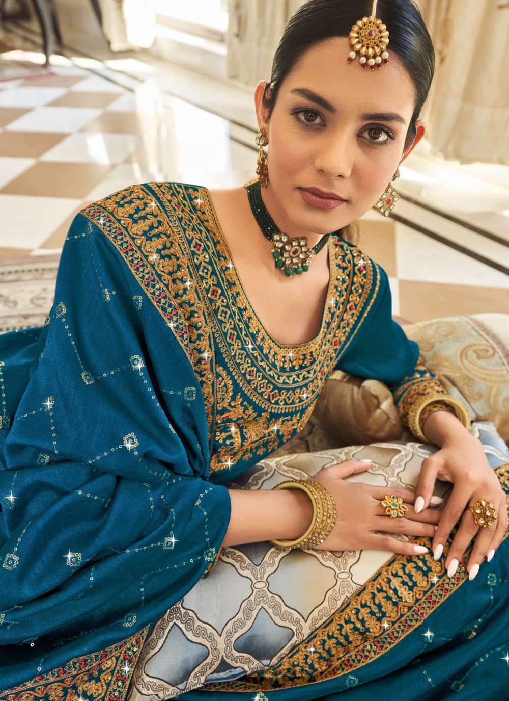 Vichitra Silk Salwar Suit - T1450