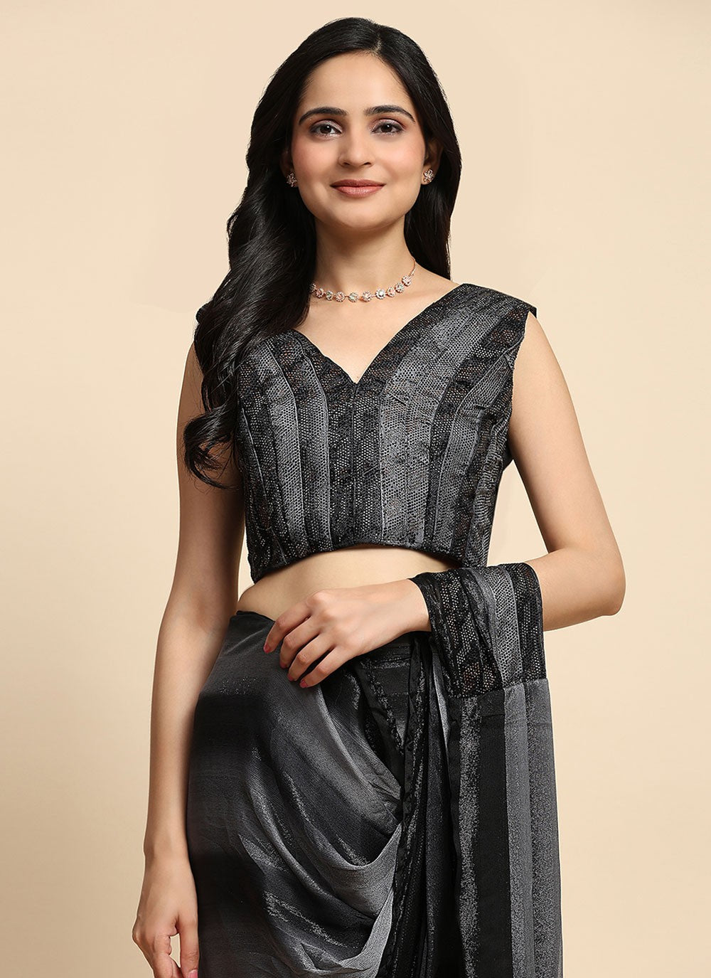 Classic Stones Satin Silk Saree - S7063