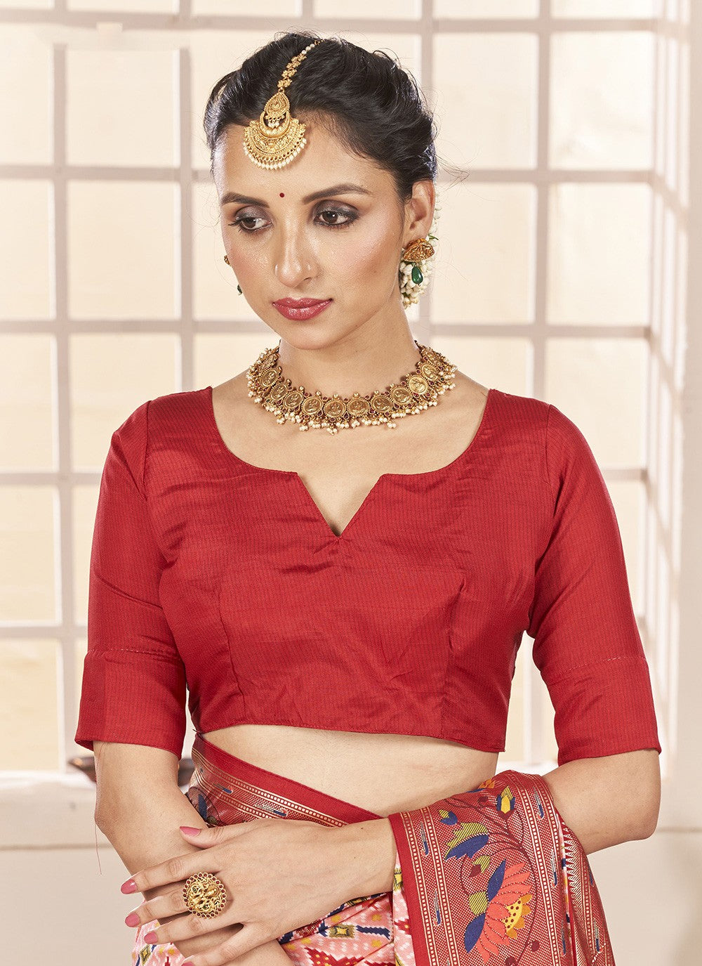 Border Work Cotton Silk Pink Trendy Saree S15294