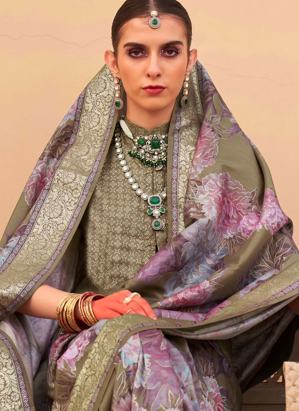 Classic Border Work Silk Saree - S7277