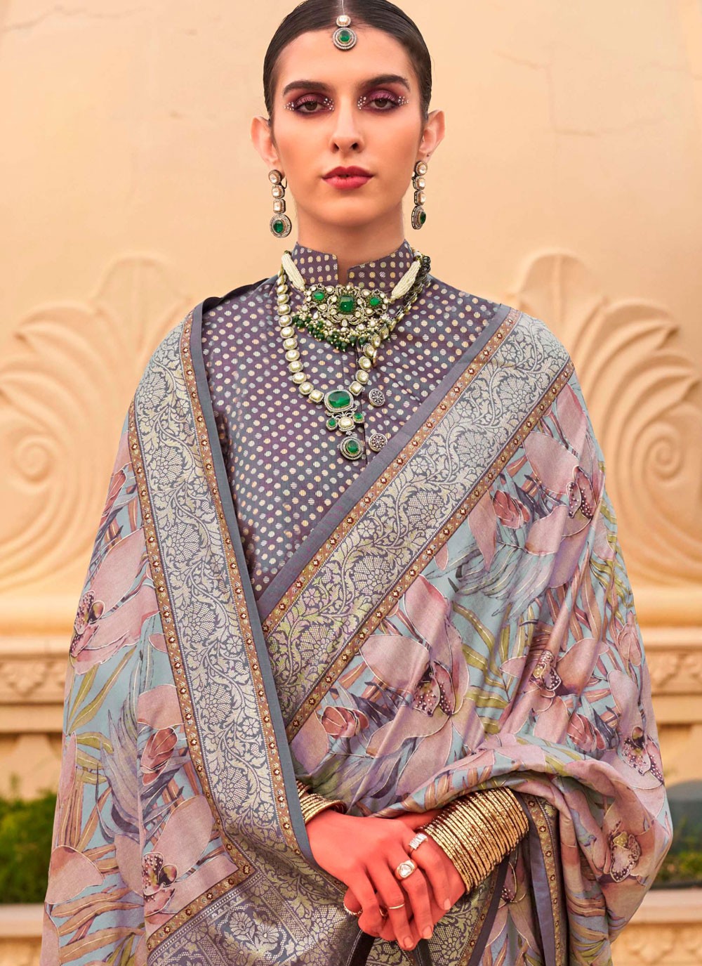 Classic Border Work Silk Saree - S7277