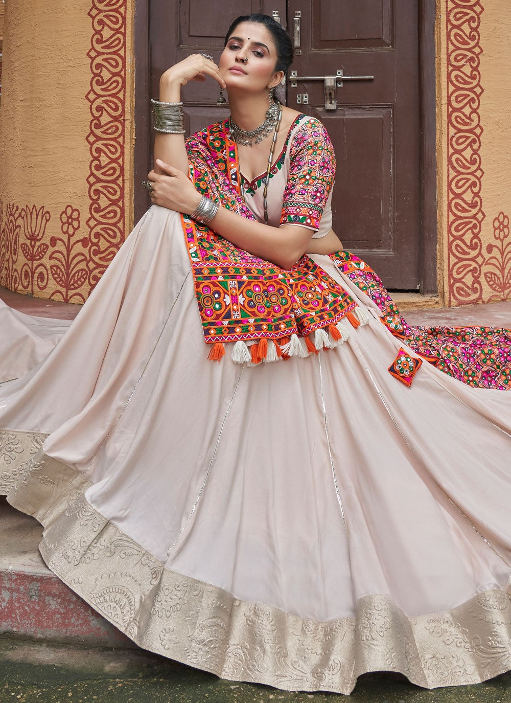 Embroidered Viscose Readymade Lehenga Choli - L2286