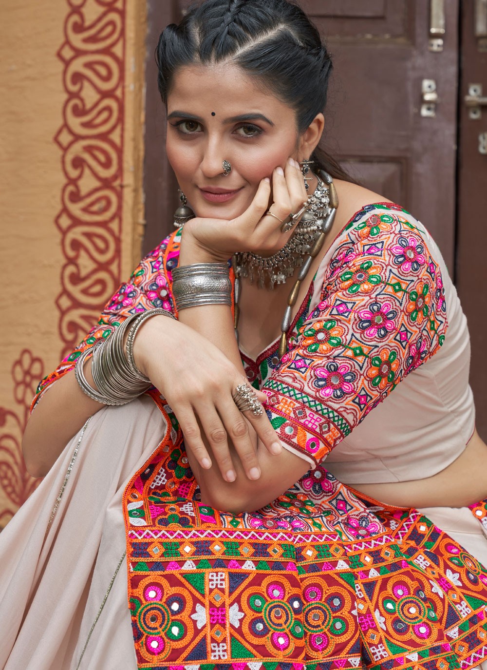 Embroidered Viscose Readymade Lehenga Choli - L2286