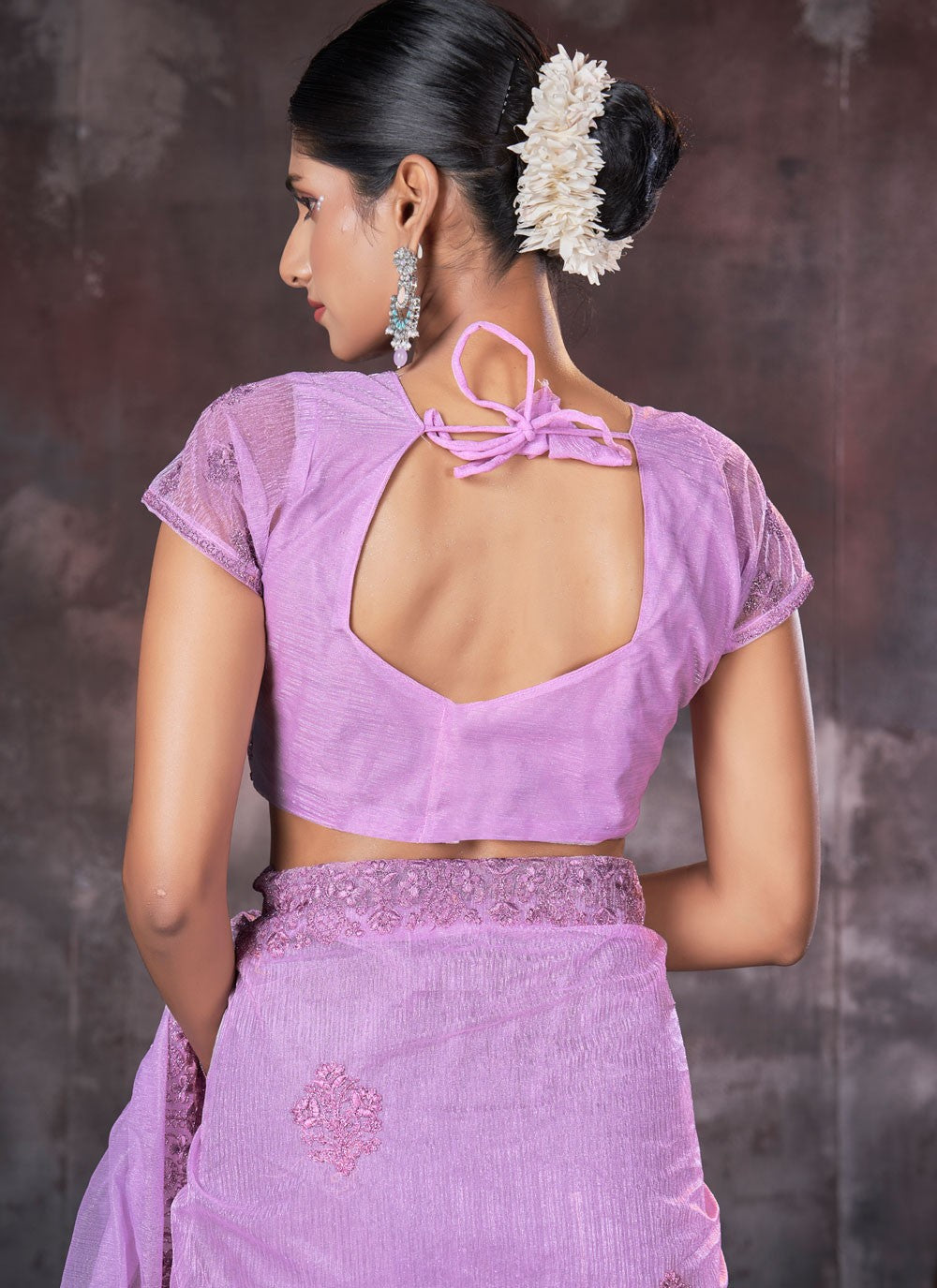 Classic Border Work Net, Organza Saree - S7536