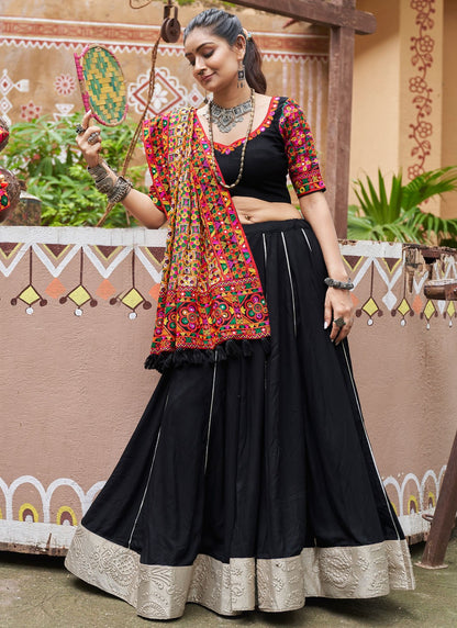 Embroidered Viscose Readymade Lehenga Choli - L2286