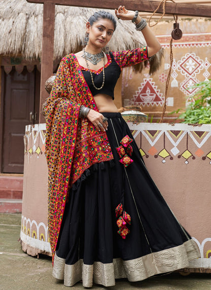 Embroidered Viscose Readymade Lehenga Choli - L2286