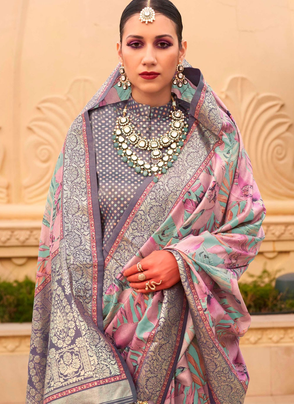 Classic Border Work Silk Saree - S7277