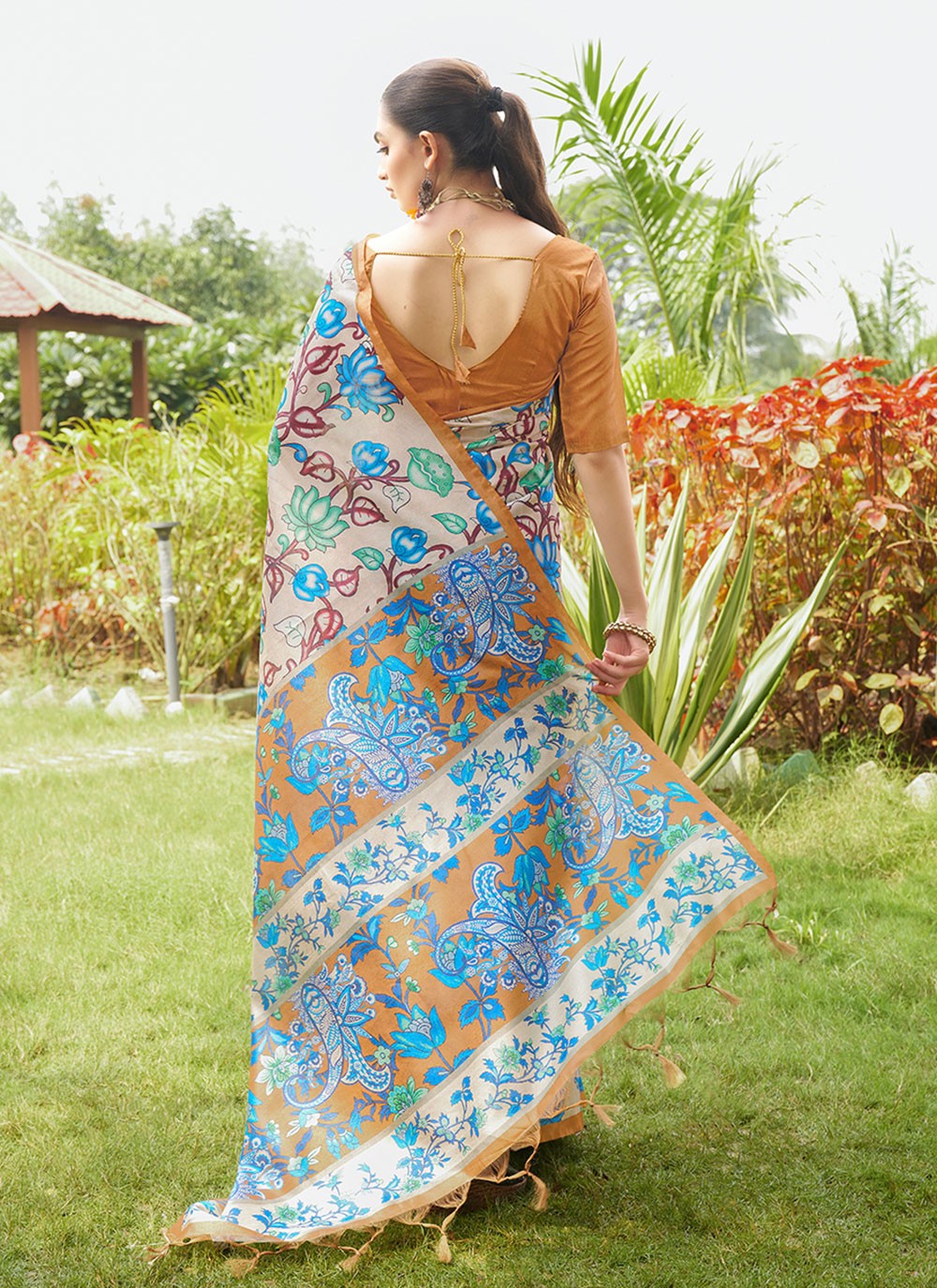 Printed Tussar Silk Saree - S12020