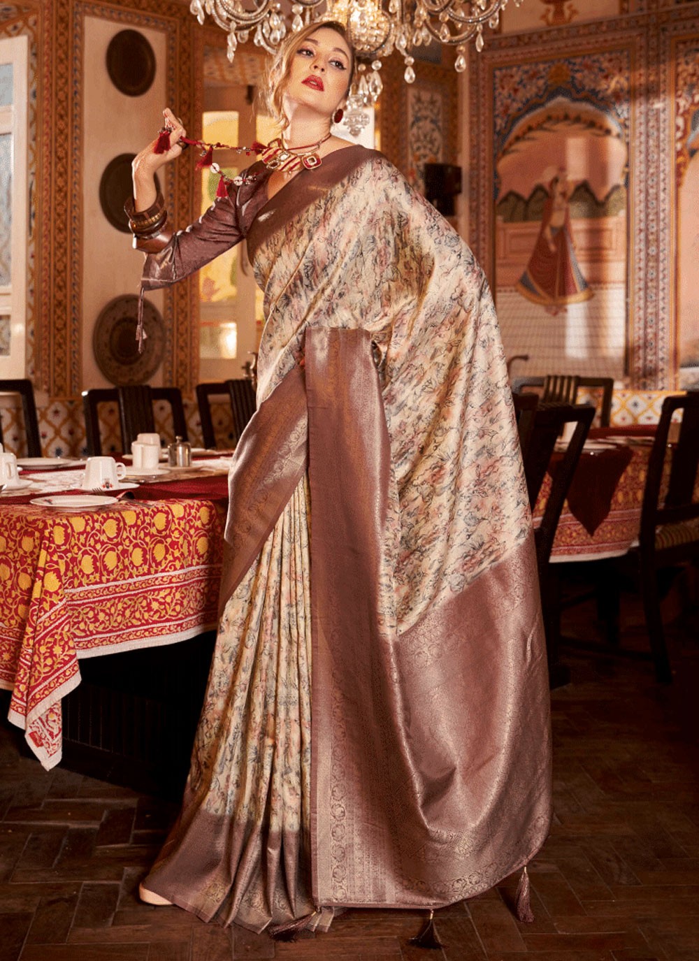 Classic Fancy Work Silk Saree - S6380