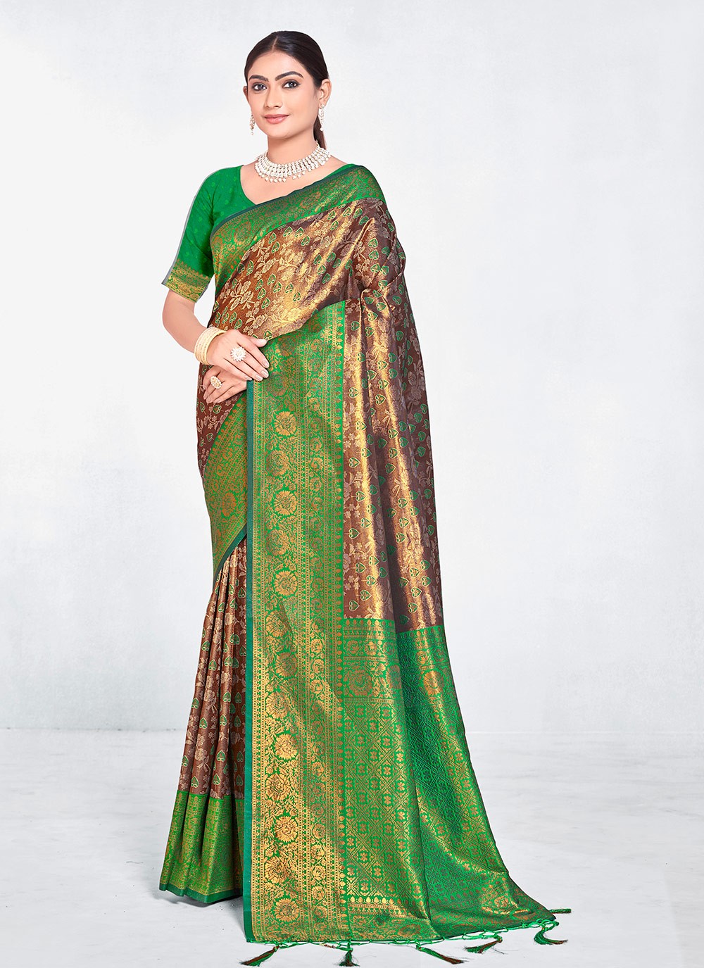 Classic Printed Silk Saree - S7452