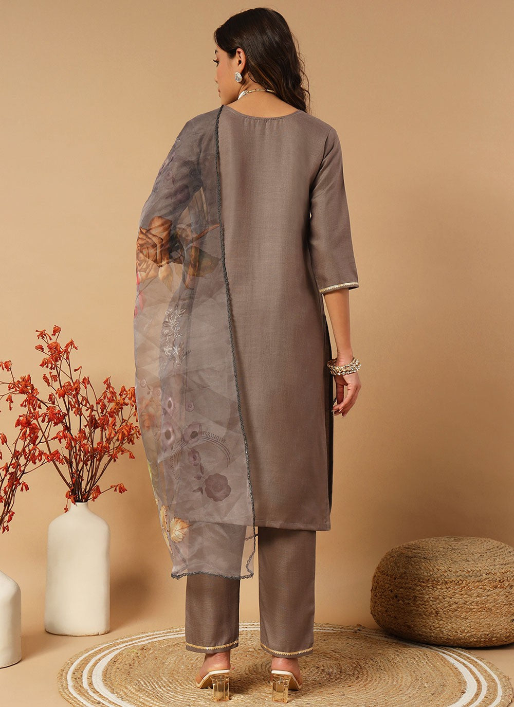 Embroidered Cotton Salwar Suit - T4621