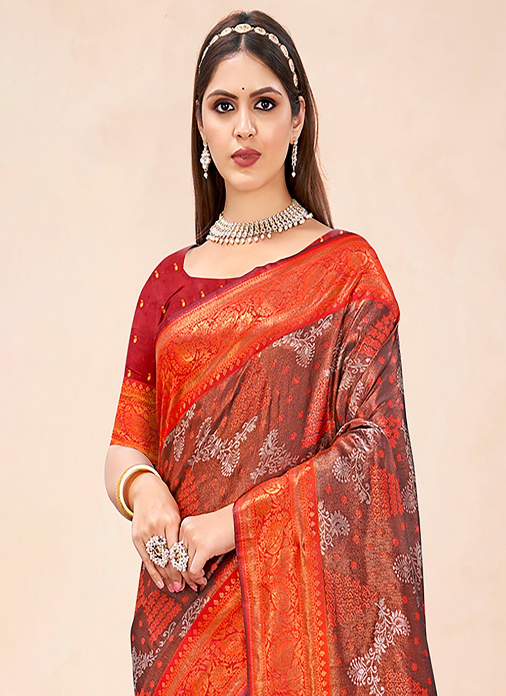 Classic Border Work Silk Saree - S6611