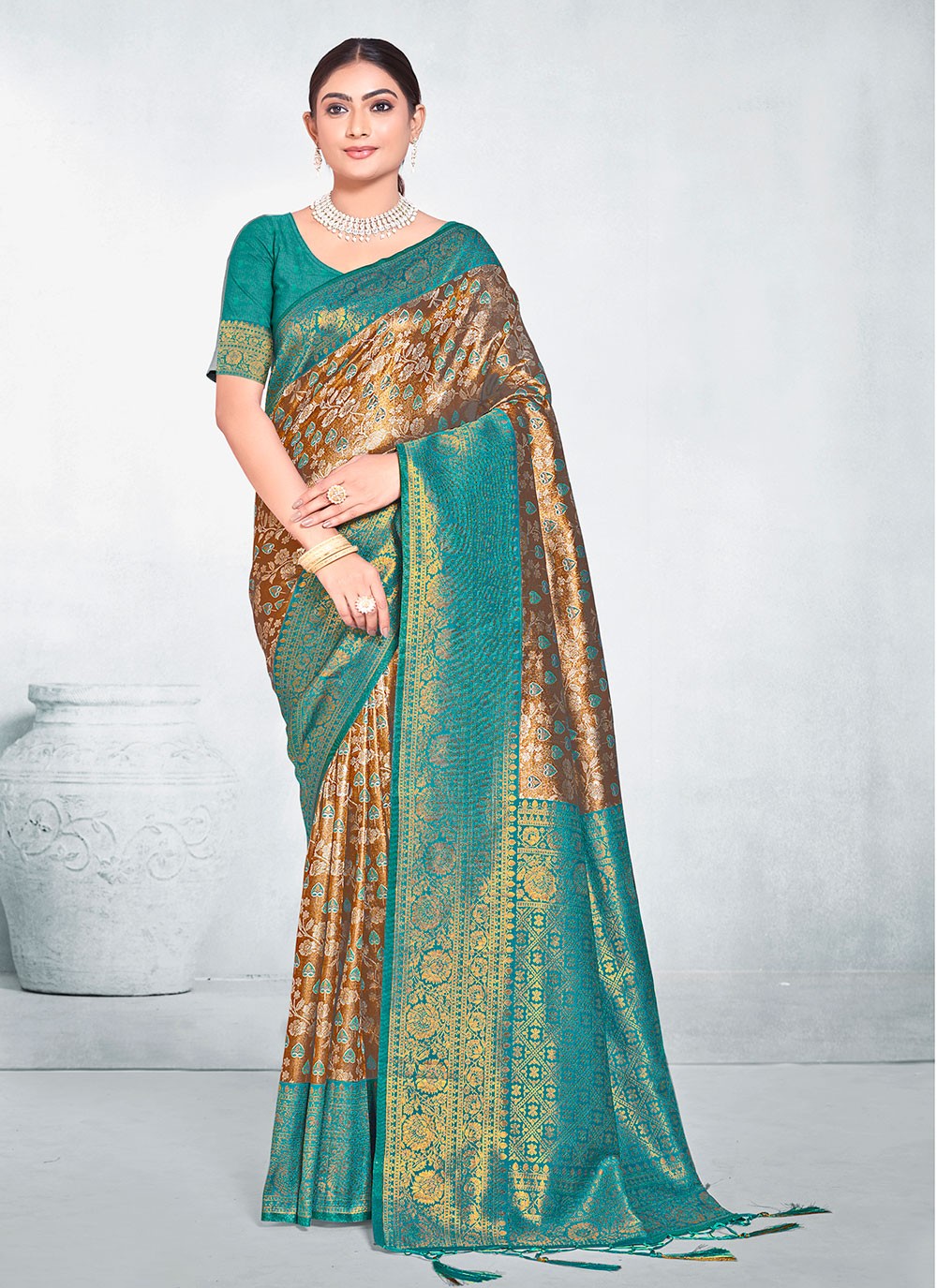 Classic Printed Silk Saree - S7452