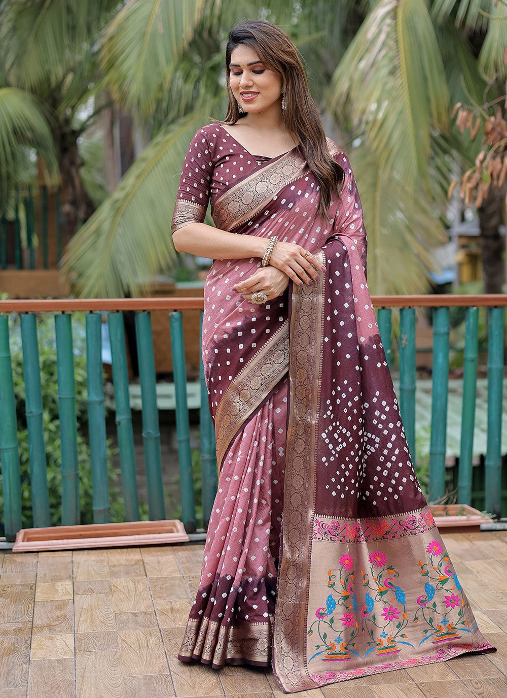Contemporary Printed Silk Saree - S8616