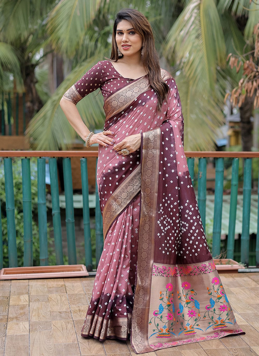 Contemporary Printed Silk Saree - S8616