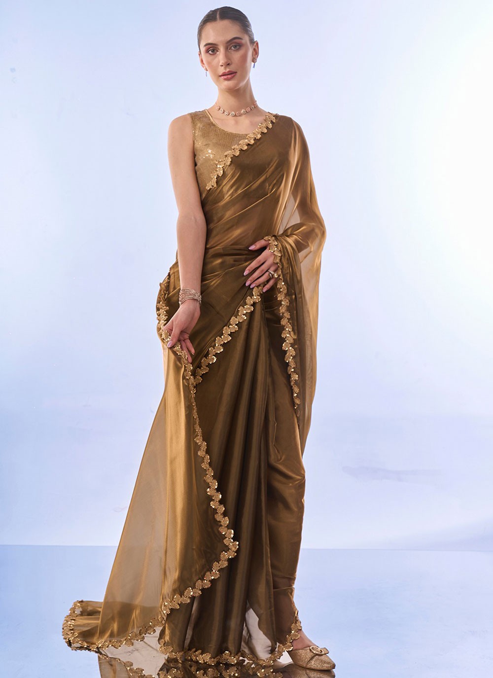 Classic Plain Silk Saree - S7896