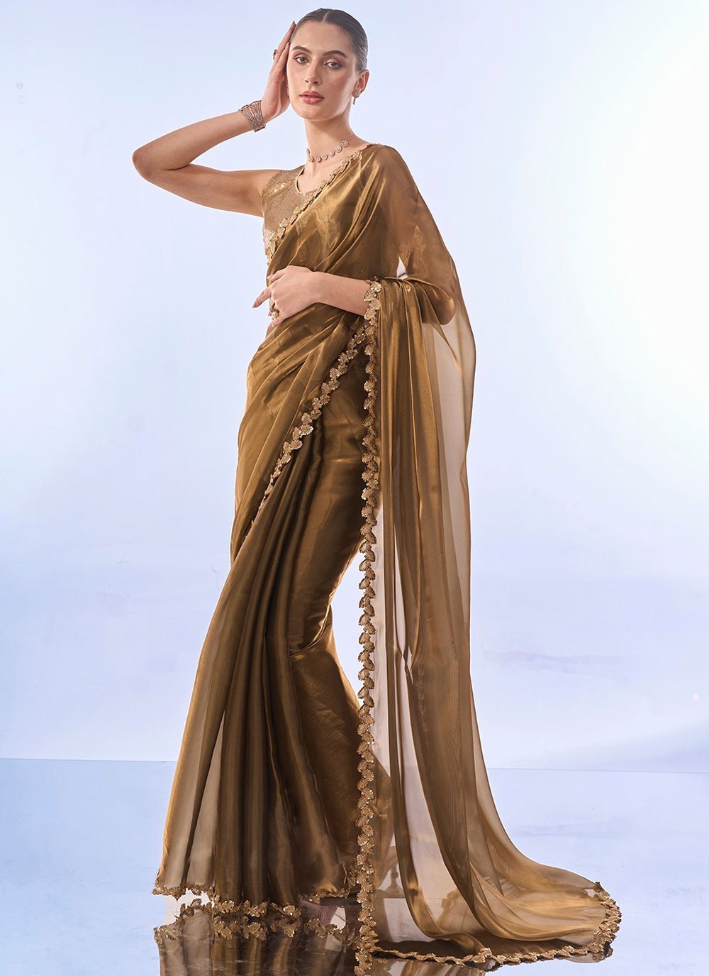 Classic Plain Silk Saree - S7896