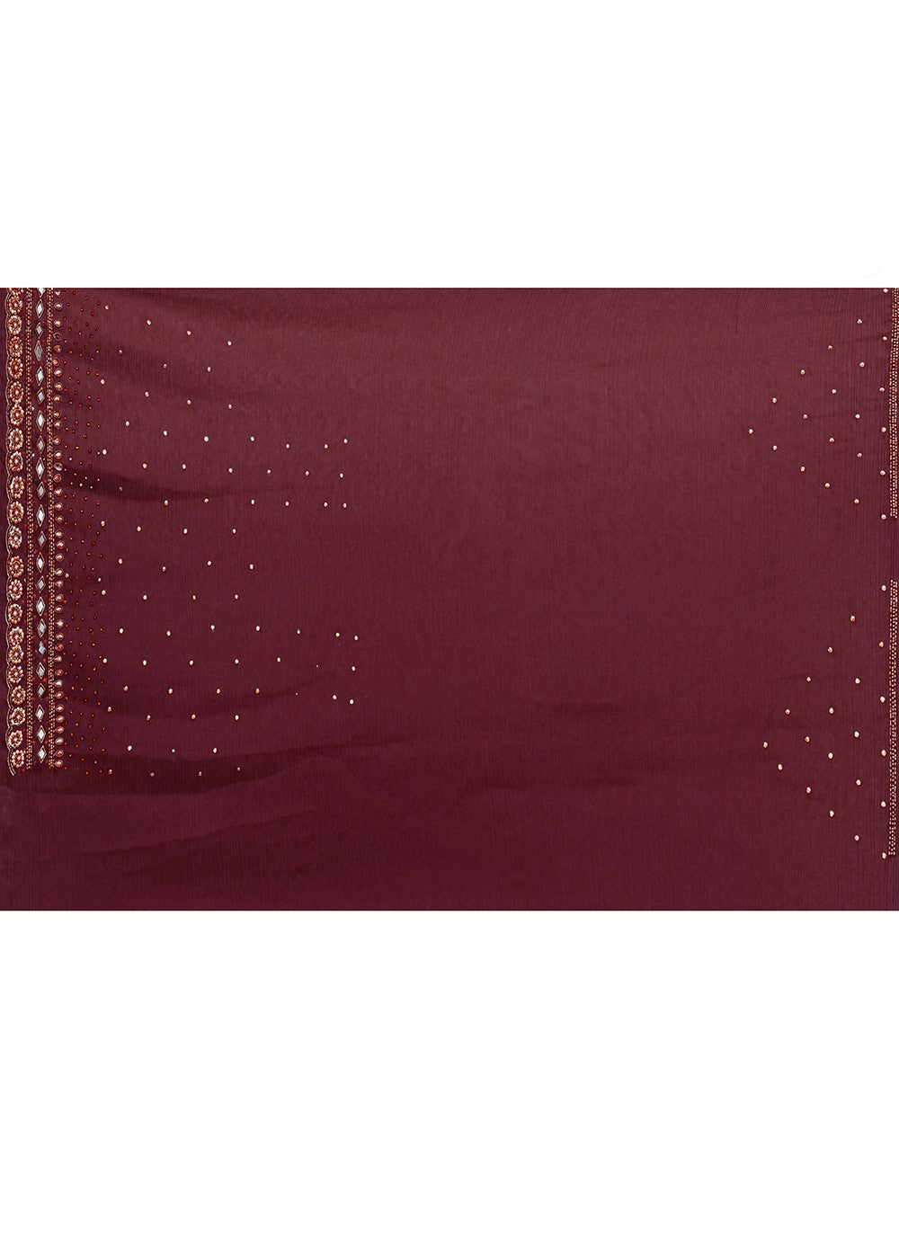 Trendy Saree Hand Embroidery Brown Jimmy Chu Saree S13146