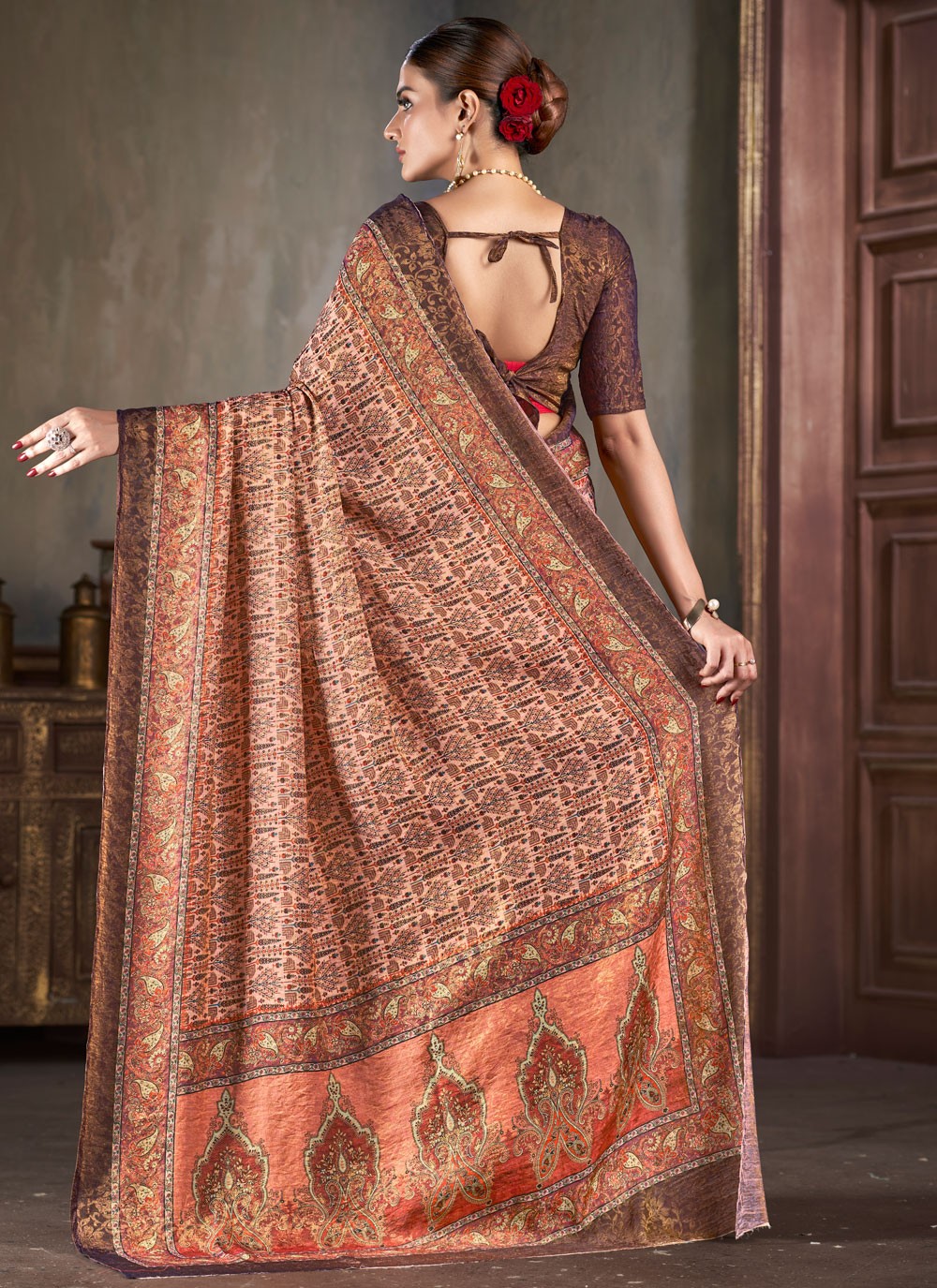 Classic Jacquard Work Silk Saree - S7402