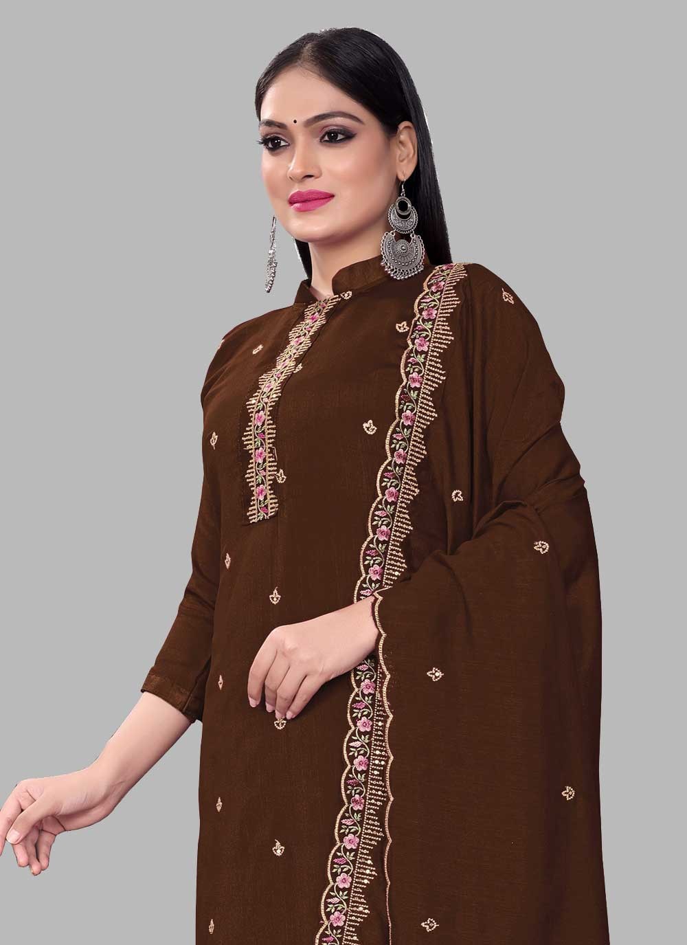 Silk Churidar Suit - T1285