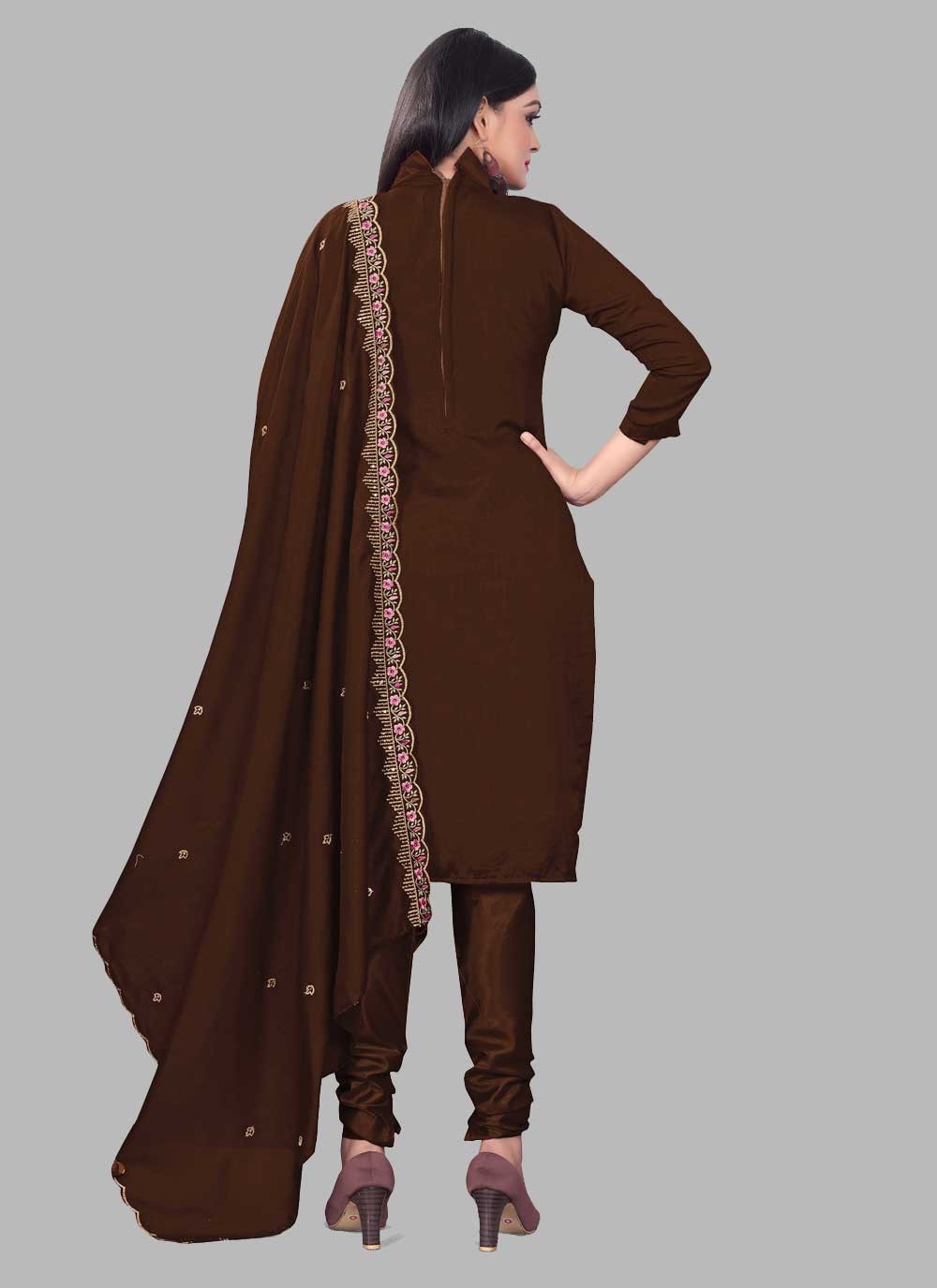 Silk Churidar Suit - T1285