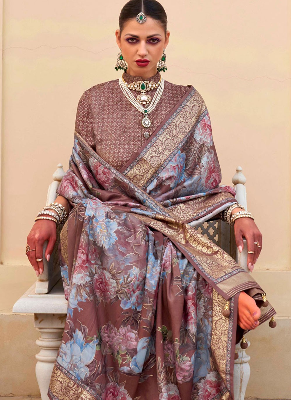 Classic Border Work Silk Saree - S7277